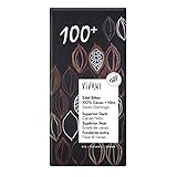 Vivani - Edel Bitter 100% Cacao + Nibs Schokolade Santo Domingo - 80 g - 10er Pack