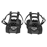 Happyyami Fahrrad Pedaladapter mit Großflächigem Rutsch Fitness Bike Schuhkäfig für Indoor Trainingsräder Einfache Montage Kompatibel mit Verschiedenen Modellen Fußermüdung