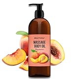 Beautiona - Körper-Öl für Massagen - Pflegeöl - Aroma-Öl - pflegendes Entspannungs-Öl - Massageöl & Körpermassageöl für Männer & Frauen (500 ml, Pfirsich)