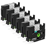 Transparentes Schriftband TZe-131, kompatibel mit Brother P-Touch Schriftband, TZ TZe, 12 mm, 0,47, laminiert, 1,27 cm, schwarz auf transparent, TZe131, für PT-D220, D210, H110, 1180, 1280, 1890