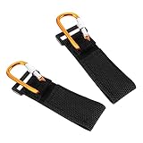 SUPVOX 2 Stück Praktische Kinderwagenhaken aus Aluminiumlegierung mit Rutschfestem Klettband Robuste Universalhaken für Kinderwagen Fahrräder und Kinderwagenzubehör Belastbar für Taschen