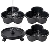 Vertikaler Garten-Pflanzgefäß – stapelbarer 3-stöckiger Erdbeerturm-, mehrschichtiger Pflanzenbehälter, Rollfuß mit abnehmbaren Rädern, funktionaler Organizer für Blumen, Sukkulenten