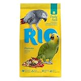 RIO Parrots | 1 kg | Alleinfuttermittel für Papageien | Tägliche Versorgung mit gesunden Saaten & Getreide | Reich an natürlichen Nährstoffen | Für EIN aktives Papageienleben