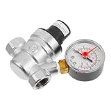 HOUDERCO Wasserdruckregler Messing Einstellbarer Wasserfluss Kompakt und Tragbar für Wasserpurifier und Solaranlagen Geeignet für Rv und Gasheizungen