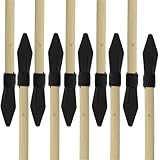 FLITZEBOGEN 10er Pack Holzpfeile 53 cm - Bambus Ersatzpfeile mit Gummispitze/Saugnapf für Bogen Kinderpfeil, Holzpfeil Set, Bogenpfeile für Anfänger