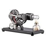 Bisofice Stirlingmotor Stirling Motor Modell mit LED Licht, Heißluft Sterling Engine, Schwungrad-Design, wissenschaftliches Experimentiermodell, Lernspielzeug für Lehrer, Erwachsene und Kinder