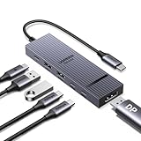 UGREEN Revodok Pro 1062 DisplayPort USB C Hub 10Gbps, Docking Station mit DP 4K@60Hz, USB 3.2 Datenports, PD 100W Schnellladung, Multiport Adapter Kompatibel mit MacBook, iPad Pro, Surface Laptop usw.