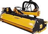 AHEAD Böschungsmulcher 220cm mit Ausleger, Schlegelmulcher Schlegelmähwerk mit Seitenverschiebung für Kleintraktor Schlepper Kat. 2 + 3 ab 90PS - inkl. Zapfwelle