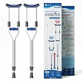 K-CRUCH 1 Paar (2 Krücken) – Unterarmkrücken aus Aluminium in Universalgröße