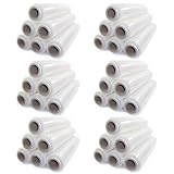 Netuno 36 Rollen Stretchfolie Transparent 23my 500 mm 2,5 kg Folie Polyethylen Cast-Film Schwarz Plastikfolie Einpackfolie Umzugsfolie Verpackungsfolie Hand-Folie