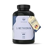 L-Methionin - 240 Kapseln (500mg)- Hochdosiert: 1500mg pro Tag - 80 Tage Vorrat - Aminosäure - Vegan, Ohne Zusatzstoffe - Deutsche Produktion - TRUE NATURE®