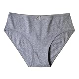 Gyios Unterhosen Damen 3pcs XXL Schwarze Briefs Frauen Baumwollhips Mit Kleinen Bogen Plus Größe Weibliche Unterwäsche Atmungsaktiven Mujer-grau-l (55 Kg-70 Kg)