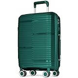 POSH Handgepäck Koffer 55x40x23 cm - Leichter Hartschalenkoffer 2,5 kg aus Polypropylen - 37L Kabinentrolley mit leisen 360° Zwillingsrollen - Robuster Reisekoffer mit TSA Schloss