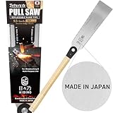 HIBINO 9.5” Ryoba Zugsäge | Vielseitige Schnitt- & Querschnittszähne | Leichte Doppelklinge für Zinken, Zapfen & Holzarbeiten | Austauschbare Klinge | Einfache Montage | Hergestellt in Japan