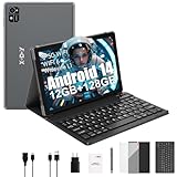 XGODY 10 Zoll Android 14 Tablet mit Tastatur 2,4G/5G WLAN 2,0 GHz | 12 GB RAM + 128 GB ROM (TF 1 TB) | FHD | 5+13 MP Kamera | 7000 mAh | Bluetooth 5.0,Tablet PC – Schwarz