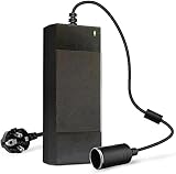 RGBER® Spannungswandler 230v auf 12v| 10A,120W| KFZ Netzadapter, Adapter für Kühlbox, Spannungswandler 230V auf 12V,230V auf 12V, mit Zigarettenzünder auf Steckdose