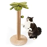 LIFLIX Kratzsäule für Katzen, 86cm Kratzstamm mit Hängendem Ball, Natürliches Sisalseil Katzen Kratzbaum für Große Katzen