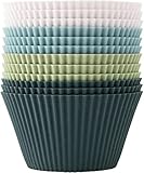Lesipee Cupcake-Formen, Muffinformen aus Silikon Backform Standard Silikonformen für Muffins 4 Farben, 12er-Set Wiederverwendbare BPA-frei für Kuchen und Pudding, Oster-Muffinformen (12er-Set)