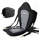 Leader Accessories Deluxe Kajaksitz SUP Sitz Kanusitz Bootssitz mit Aufbewahrungstasche (Schwarz/Grau)