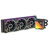 TZMRIT SR360-RS CPU Aio Wasserkühlung 360mm mit Temperatur display,80 * 80MM Jelly Design großer kalter Kopf,für LGA115X/1200/1700/1366/2011/2066,für AM3/AM3+/AM4/AM5 (BK)