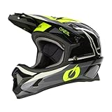 O'NEAL | Mountainbike-Helm | Kinder | MTB Downhill | ABS Schale, Lüftungsöffnungen für optimale Belüftung & Kühlung, Robustes ABS | Sonus Youth Helmet Split V.23 | Schwarz Neon-Gelb | L