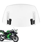 Motorrad Windabweiser Verstellbare Clip- Windschutzscheibe Zubehör Windschild Windschutzscheibenverlängerung Erweiterung Spoiler Aufsatz für Rennrad Motorrad