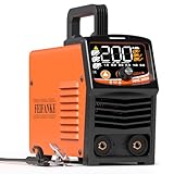 FEIFANKE Elektroden Schweißgerät ARC200 3 In 1 SYN IGBT Inverter Schweissgerät 200A mit LED Digitalanzeige MINI Tragbar Kompakt Schweissgerät MMA E-Hand/Lift TIG/Hot Start/Arc Force/VRD