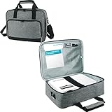 Boczif Projektortasche, tragbare Aufbewahrungs-Reisetasche mit Laptopfach & verstellbarem Schultergurt für Mini-Projektor und Zubehör