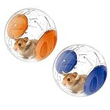 Emours Zwerghamster Laufball Mini 12,2 cm Kleintier Hamster Laufen Gymnastikball, 2 Stück