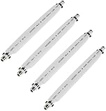 POPPSTAR 4x 21,5cm SAT Fensterdurchführung (2 mm Fensterdurchführung SAT Kabel flach) Kupplung (F-Stecker), vergoldete Kontakte, weiß