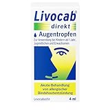 Livocab® direkt Augentropfen (4 ml) | Akuthilfe bei Allergie | Schnelle Hilfe bei allergischer Bindehautentzündung | Wirkungsvoll ab der 1. Anwendung