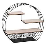 Atmosphera - Schwarzes Wandregal aus Metall - Schwarz