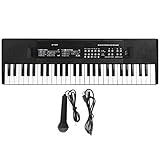 Klavier Klaviertastatur Elektronische Tastatur 54-Tasten Klaviertastatur mit Elektronischem Orgelmikrofon und Aufnahmefunktion BF-5438