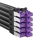 FGB 10 Gbps Patchkabel 0,25m x10, RJ45 Netzwerkkabel CAT 7, (SFTP PIMF Schirmung) Kupferkabel Ethernet Kabel 25cm, DSL LAN Kabel Kurz CAT7 CAT6 CAT5, Schwarz