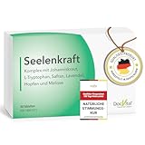 DocVital® Johanniskraut L Tryptophan Tabletten hochdosiert - Innere Ruhe, gute Laune, Anti Stress - Seelenkraft - Johanneskraut, L-Tryptophan, Hopfen, Lavendel, Melisse & Safran