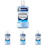 LISTERINE Advanced Nightly Reset milder Geschmack (500 ml), Mundspülung zur Reminalisierung des Zahnschmelzes, bekämpft über Nacht die Spuren des Tages und reinigt tiefenwirksam (Packung mit 4)