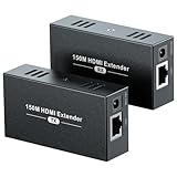 PWAY DT264 HDMI Extender über Ethernet 150m/492ft Bertragung über Cat5e/6/7/8 Netzwerkkabel Unterstützt Lokales Loopout