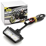 Area1 Premium Motorrad LED Kennzeichen-Beleuchtung E-geprüft, Motorrad Nummernschild Leuchte, universal für Motorrad Motorroller Quad ATV. Kompatibel mit KSR