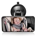 Auto Baby Spiegel Einstellbare Rücksitzspiegel für Babys,rückspiegel mit saugnapf,Rücksitzspiegel, Rückspiegel mit Gefederten Clips, Glas-Spiegel, 360° Drehbar, Rücksitzspiegel Baby für Meisten Auto