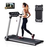 JOROTO Laufband, klappbares Laufband für Zuhause, App-Funktion, LED-Display & Laufbänder mit 9 voreingestellte Programme, bis zu 14 km/h, Fitness Treadmill und Walking Pad, max.120 kg