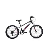 Kinderfahrrad-20 Zoll, 24 Zoll, 26 Zoll -Unisex-SCOOL Xroc K6-6-Gang-Neon-Green-Ocean-Kettenschaltung-Offroad (Black, 20 Zoll)