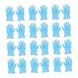 SHINEOFI 100 Stück Handabdeckung einmalhandschuhe Arbeitshandschuhe Wegwerf Spülhandschuhe reinigen Einzelverwendungshandschuhe Schutzhandschuhe Einweg Blau