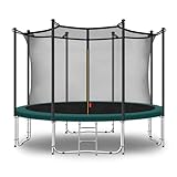 Baunsal® Trampolin Outdoor Ø 366 cm (JS-IN) grün als Komplettset Gartenspielzeug Kindertrampolin Gartentrampolin rund Garten Spielzeug für Kinder