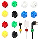 Saijer Kabelhalter, 18 Stück Kabelschellen Kabel Organizer Kabelmanagement Cable Management Selbstklebende Kabelclips für Schreibtisch Kabelführung Organizer Kabel Haken Draht Halter Kabelklemmen