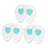 NIYANGLE 3 Paare Fußpolster Vorfußeinsätze Schuheinlagen Mittelfußkissen hohe Fersenkissen Absatzpolstereinsätze Damen Gel Grün