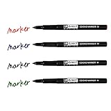 D.RECT - CD/DVD Marker Stift | Satz von 4 Farben | 0.1 mm | Permanentstift | Ideal für Glas, Kunststoff und Folie| Sehr Universell