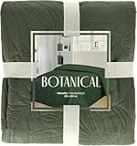 ESSEX - Tagesdecke 200 x 220 cm, Ideale für Schlafzimmer, Bettüberwurf Weich und Bequem, Modernen Steppung - Botanical, Grün