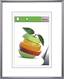 Hama 00061776 Kunststoffrahmen Sevilla, 21 x 29,7 cm, silbermatt