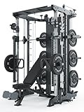 ATLETICA SEK Multipresse | Plate Loaded | Kraftstation mit Smith Machine |Kompatibel mit Jammer Arms und Beinpresse-Option