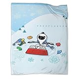 OSBELE Snoopy Flanell Fleece Decken Anime Movies Extra Weiche Flauschige Kuscheldecken,leichte,gemütliche Mikrofaser Sofadecke,Couchdecke Für Erwachsene 60x80inch(150x200cm)